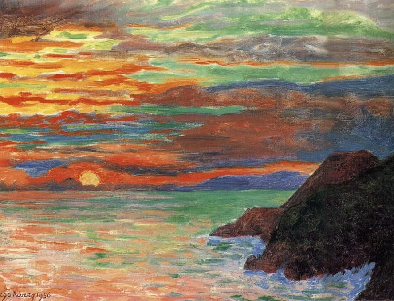 Diego Rivera SunSet oil painting picture